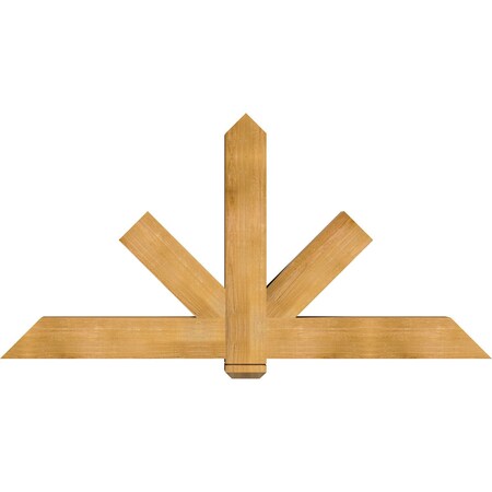 Ekena Millwork Kennewick Rough Sawn Timber Gable Bracket, Western Red Cedar, 72"W x 36"H x 6"D x 6"F, 12/12 Pitch GBW072X36X0606KEN00RWR